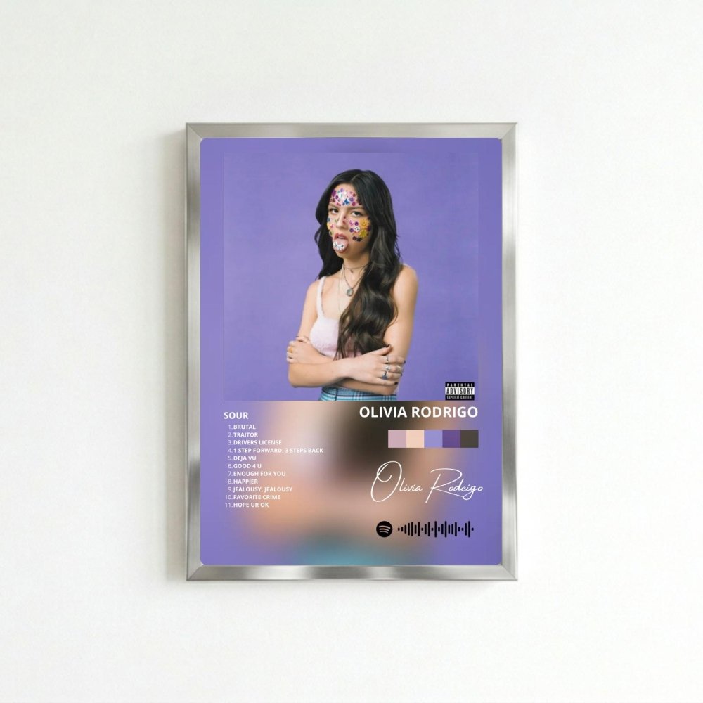 olivia rodrigo - sour - Vibes Districtolivia rodrigo - sour poster SilverVibes District