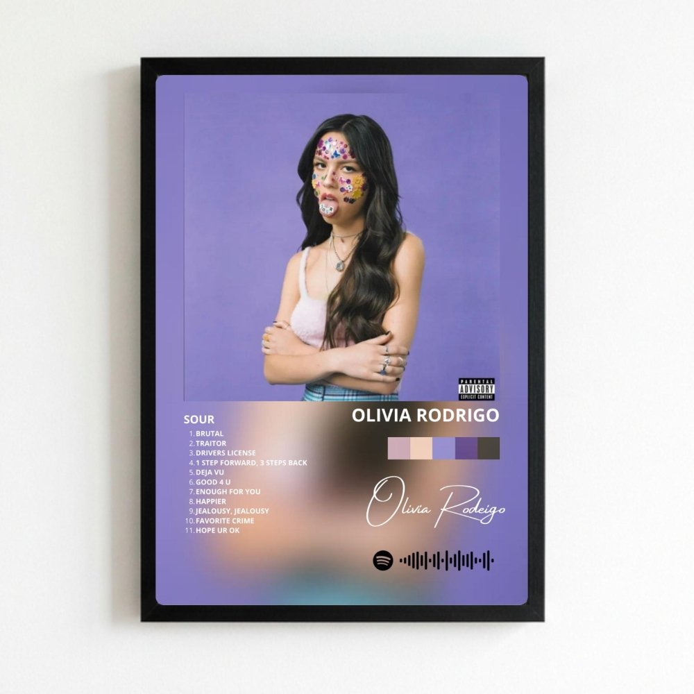 olivia rodrigo - sour - Vibes Districtolivia rodrigo - sour poster NeroVibes District