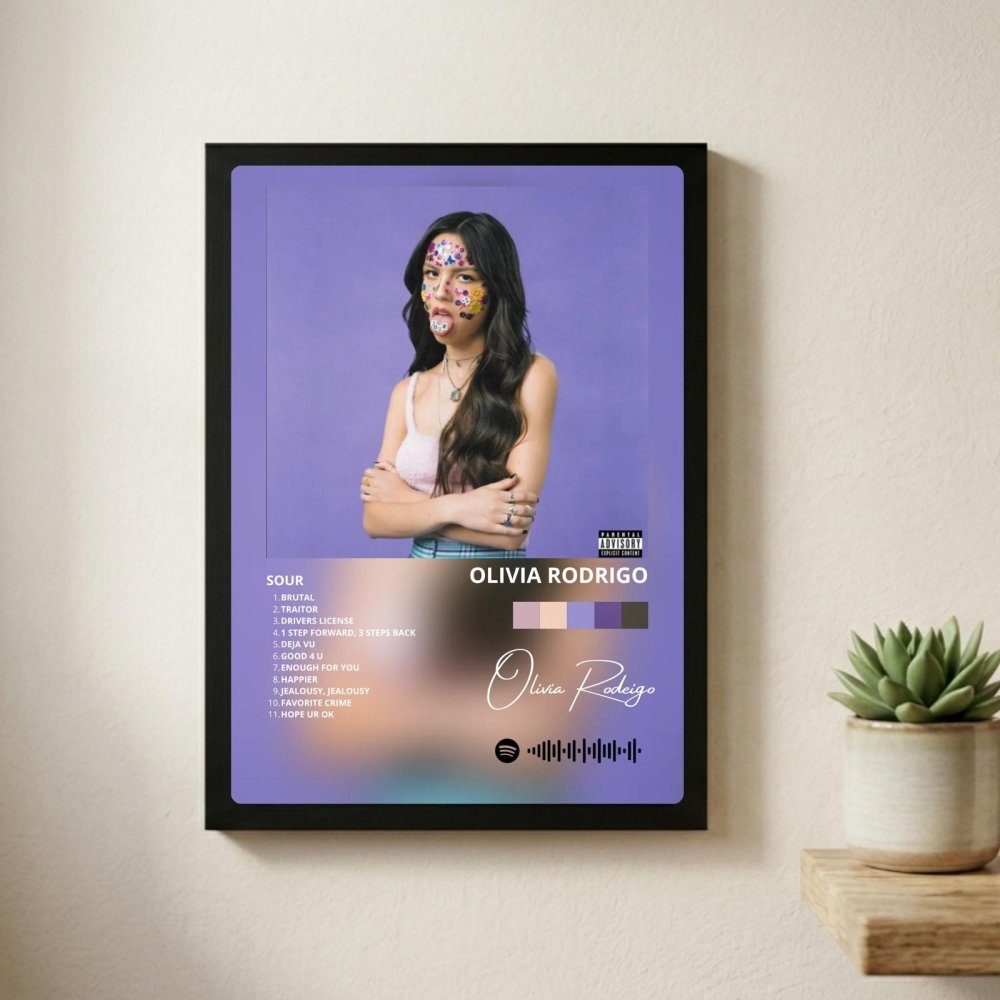 olivia rodrigo - sour - Vibes Districtolivia rodrigo - sour poster NeroVibes District