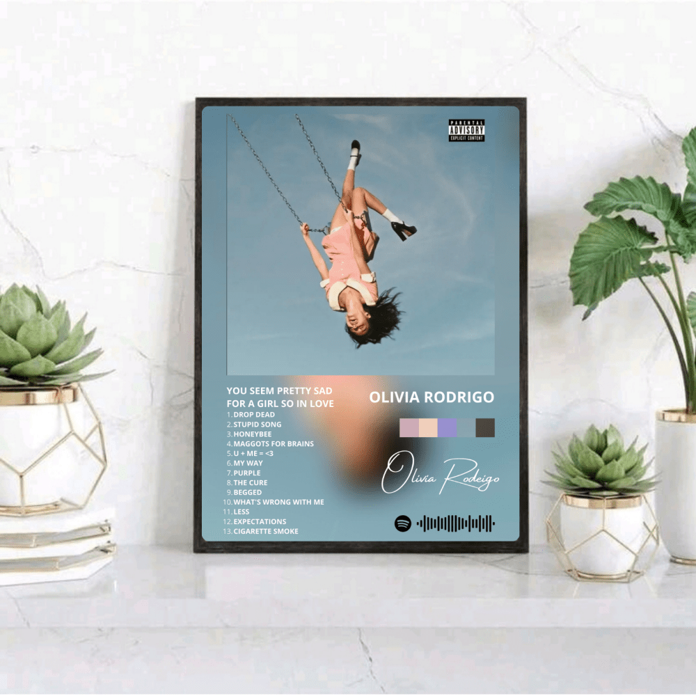 Olivia Rodrigo - You Seem Pretty Sad For A Woman So In Love Poster with Frame - Vibes DistrictOlivia Rodrigo - You Seem Pretty Sad For A Woman So In Love Poster with Frame GoldVibes District