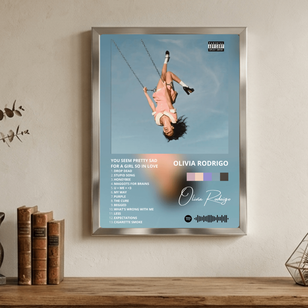 Olivia Rodrigo - You Seem Pretty Sad For A Woman So In Love Poster with Frame - Vibes DistrictOlivia Rodrigo - You Seem Pretty Sad For A Woman So In Love Poster with Frame GoldVibes District