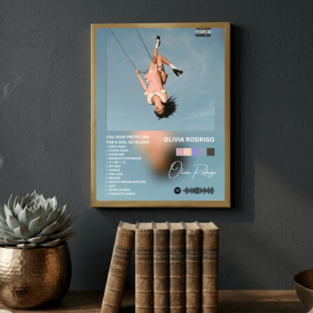 Olivia Rodrigo - You Seem Pretty Sad For A Woman So In Love Poster with Frame - Vibes DistrictOlivia Rodrigo - You Seem Pretty Sad For A Woman So In Love Poster with Frame GoldVibes District