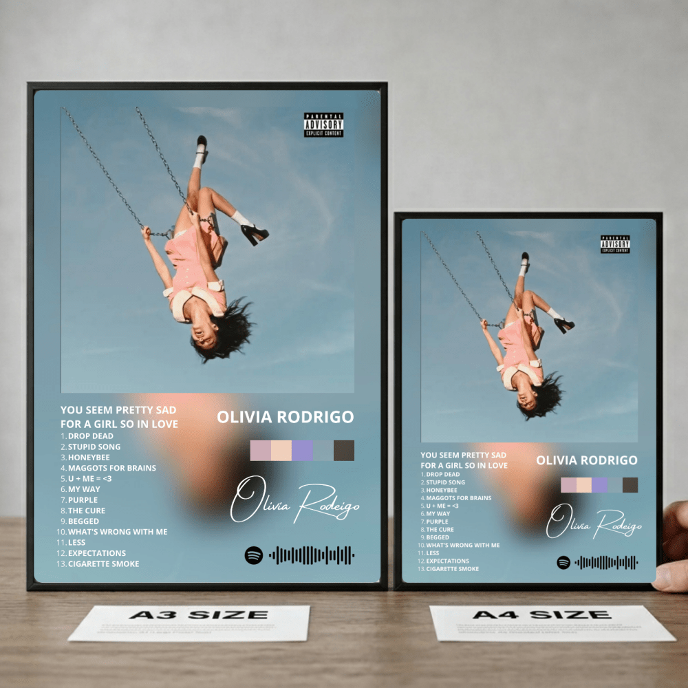 Olivia Rodrigo - You Seem Pretty Sad For A Woman So In Love Poster with Frame - Vibes DistrictOlivia Rodrigo - You Seem Pretty Sad For A Woman So In Love Poster with Frame GoldVibes District