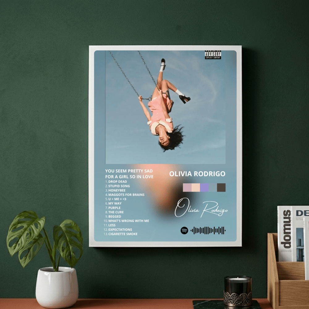 Olivia Rodrigo - You Seem Pretty Sad For A Woman So In Love Poster with Frame - Vibes DistrictOlivia Rodrigo - You Seem Pretty Sad For A Woman So In Love Poster with Frame GoldVibes District