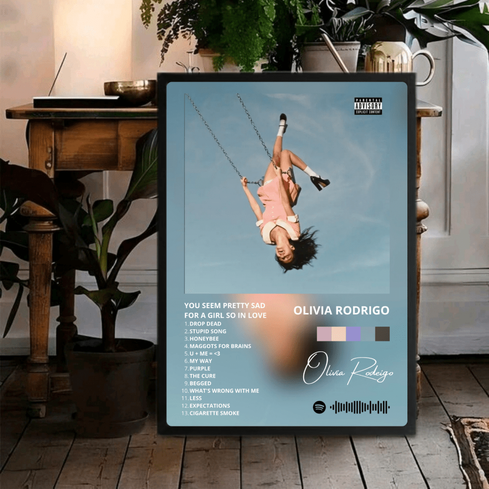 Olivia Rodrigo - You Seem Pretty Sad For A Woman So In Love Poster with Frame - Vibes DistrictOlivia Rodrigo - You Seem Pretty Sad For A Woman So In Love Poster with Frame GoldVibes District