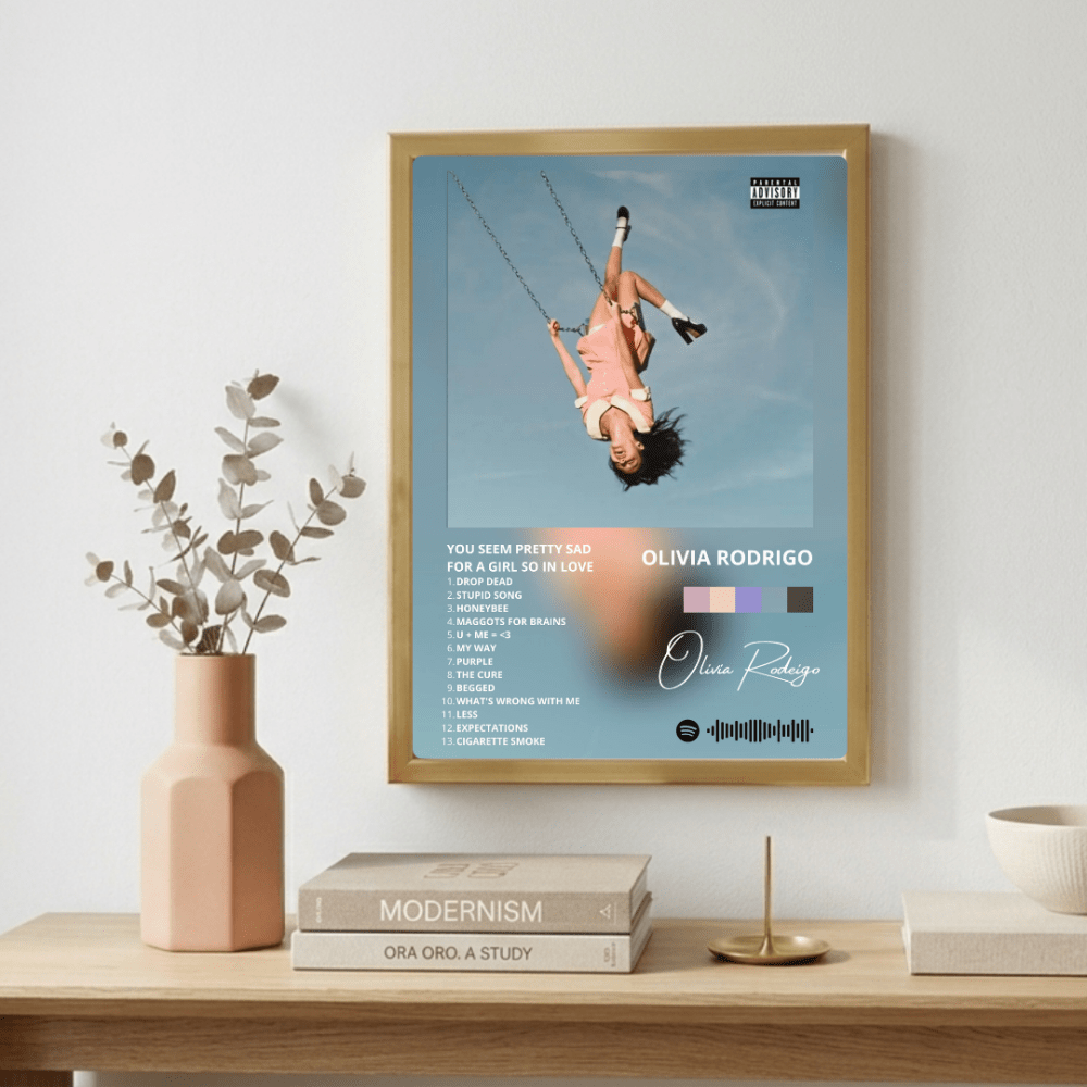 Olivia Rodrigo - You Seem Pretty Sad For A Woman So In Love Poster with Frame - Vibes DistrictOlivia Rodrigo - You Seem Pretty Sad For A Woman So In Love Poster with Frame GoldVibes District