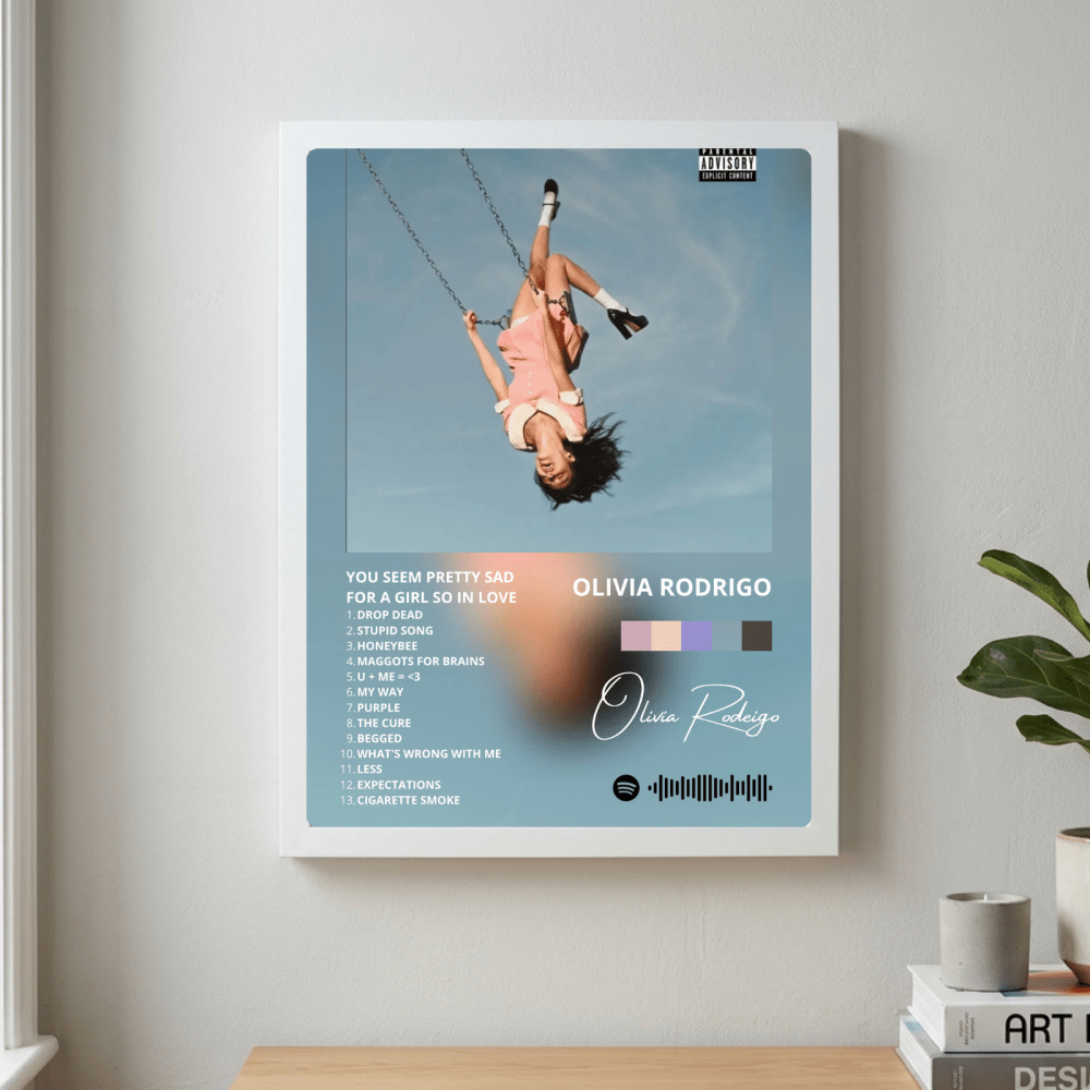 Olivia Rodrigo - You Seem Pretty Sad For A Woman So In Love Poster with Frame - Vibes DistrictOlivia Rodrigo - You Seem Pretty Sad For A Woman So In Love Poster with Frame GoldVibes District