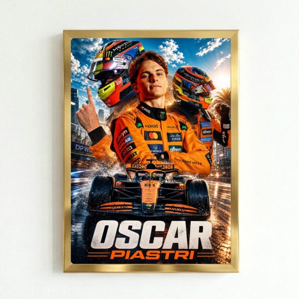 oscar piastri mclaren f1 - Vibes Districtoscar piastri mclaren f1 poster GoldVibes District