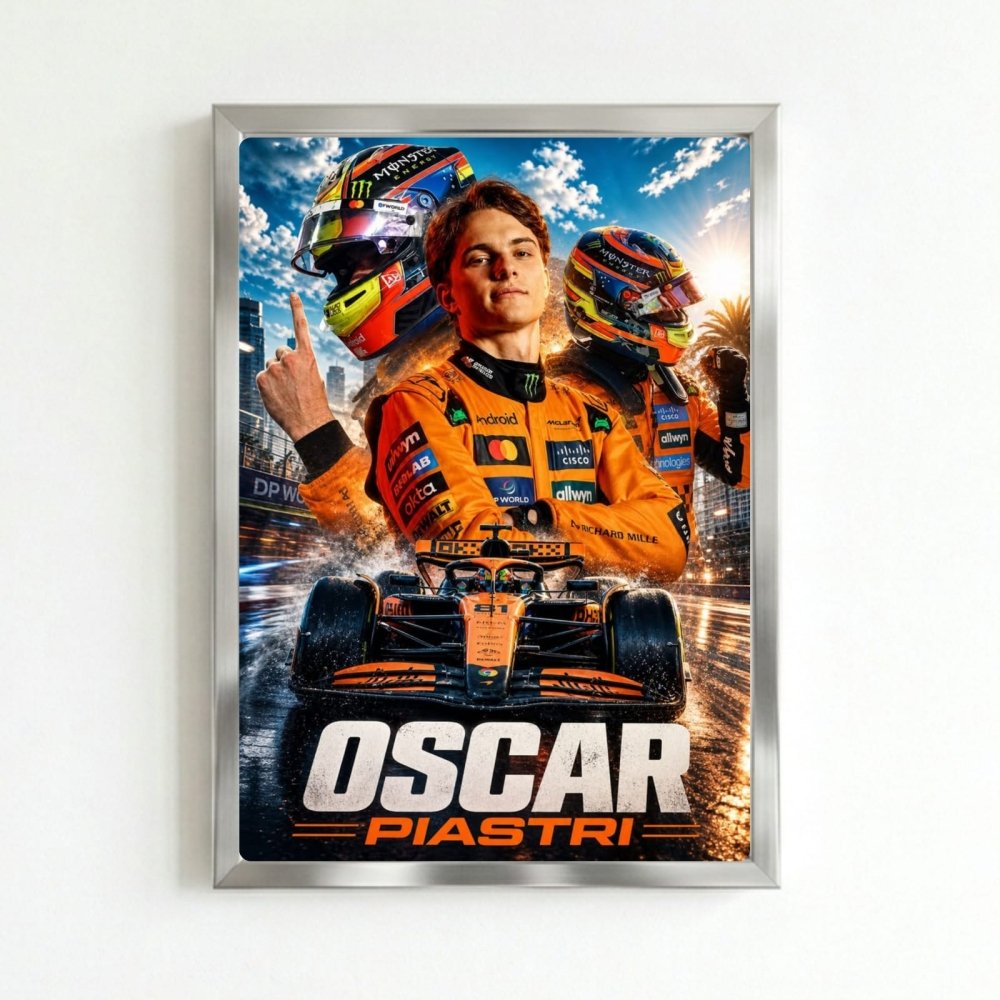 oscar piastri mclaren f1 - Vibes Districtoscar piastri mclaren f1 poster SilverVibes District
