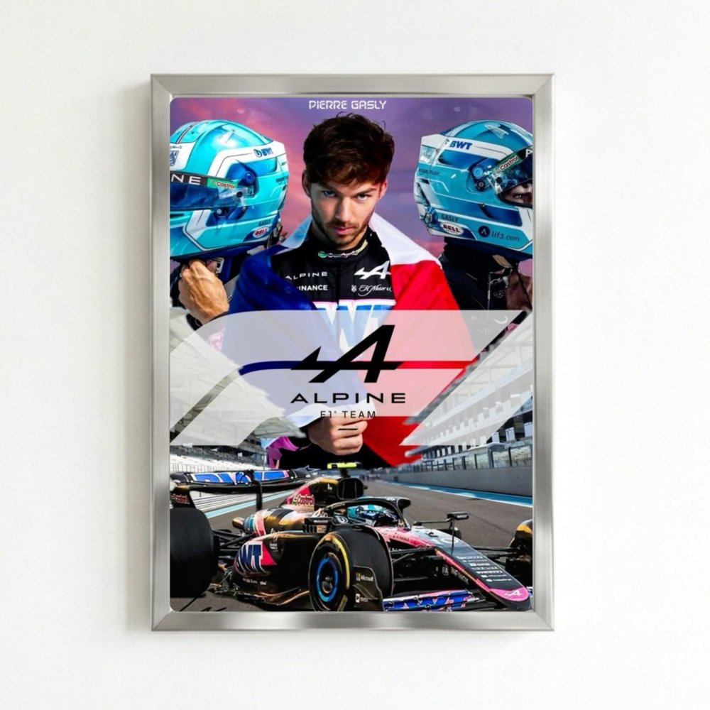 pierre gasly alpine f1 - Vibes Districtpierre gasly alpine f1 poster SilverVibes District