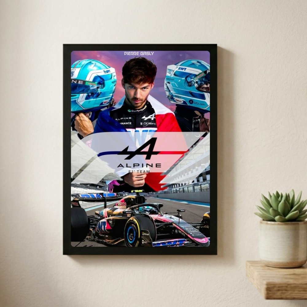 pierre gasly alpine f1 - Vibes Districtpierre gasly alpine f1 poster GoldVibes District