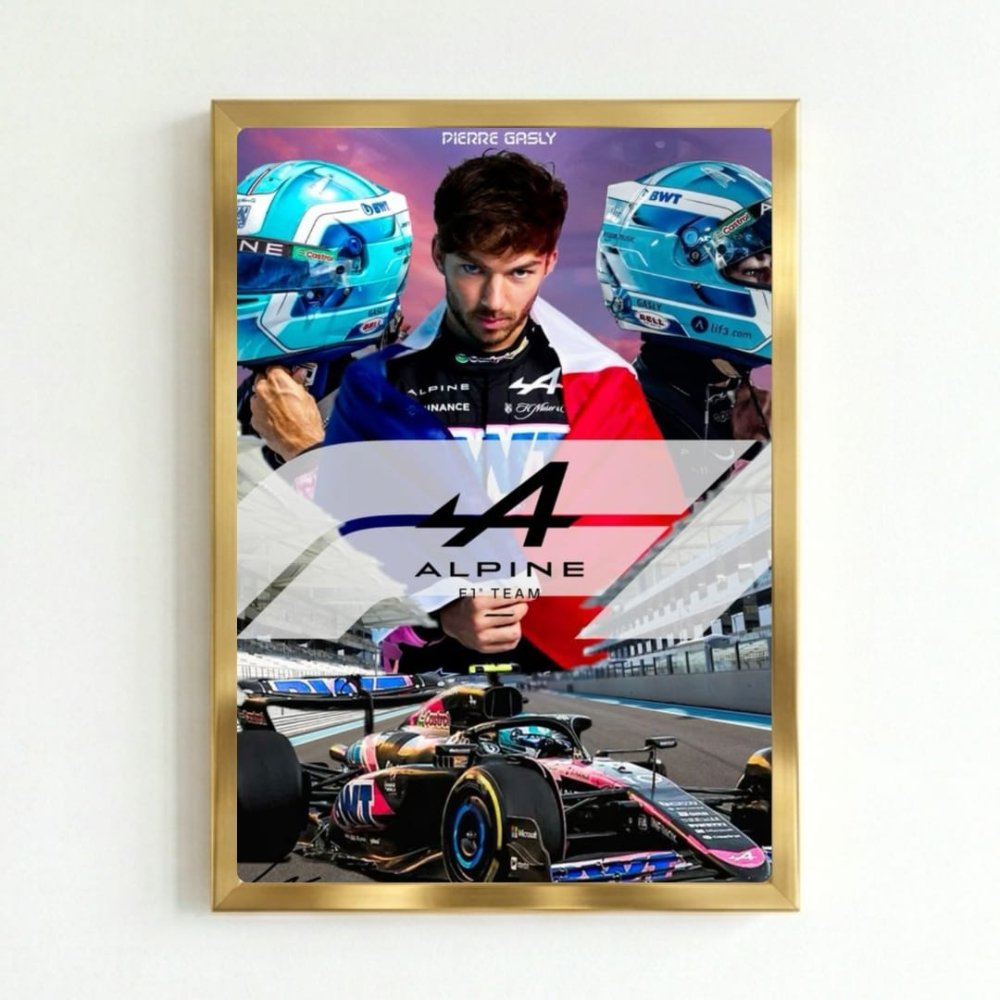 pierre gasly alpine f1 - Vibes Districtpierre gasly alpine f1 poster GoldVibes District