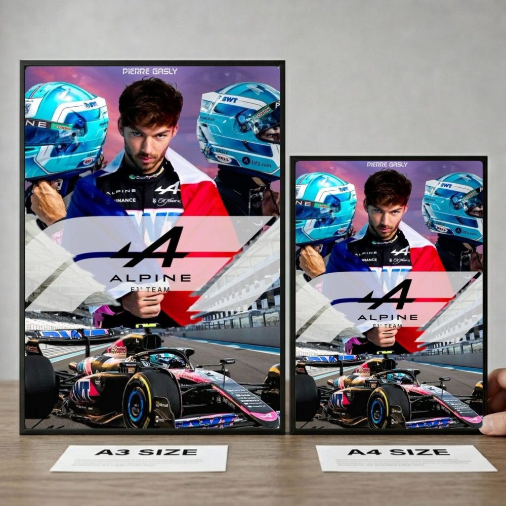 pierre gasly alpine f1 - Vibes Districtpierre gasly alpine f1 poster GoldVibes District