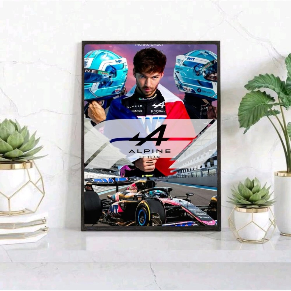 pierre gasly alpine f1 - Vibes Districtpierre gasly alpine f1 poster GoldVibes District