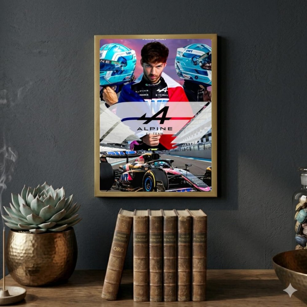 pierre gasly alpine f1 - Vibes Districtpierre gasly alpine f1 poster GoldVibes District