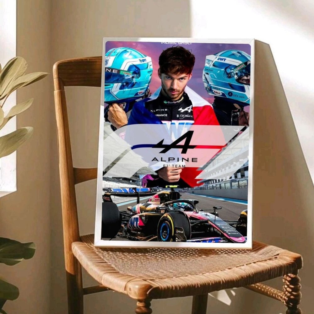 pierre gasly alpine f1 - Vibes Districtpierre gasly alpine f1 poster GoldVibes District