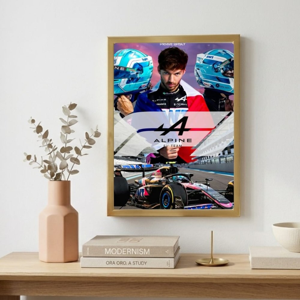 pierre gasly alpine f1 - Vibes Districtpierre gasly alpine f1 poster GoldVibes District