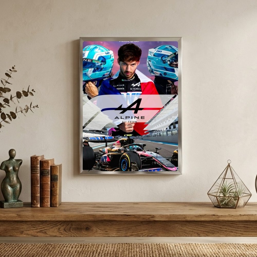 pierre gasly alpine f1 - Vibes Districtpierre gasly alpine f1 poster GoldVibes District