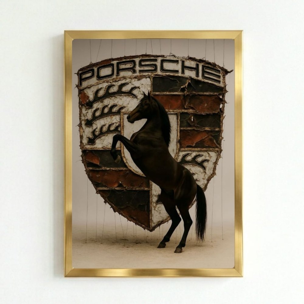 porsche logo poster - Vibes Districtporsche logo poster GoldVibes District