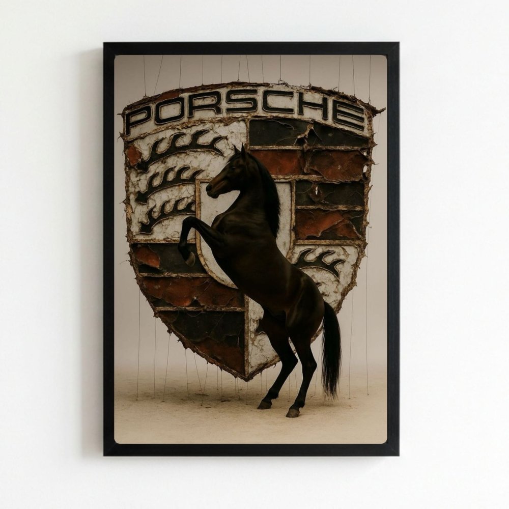 porsche logo poster - Vibes Districtporsche logo poster NeroVibes District