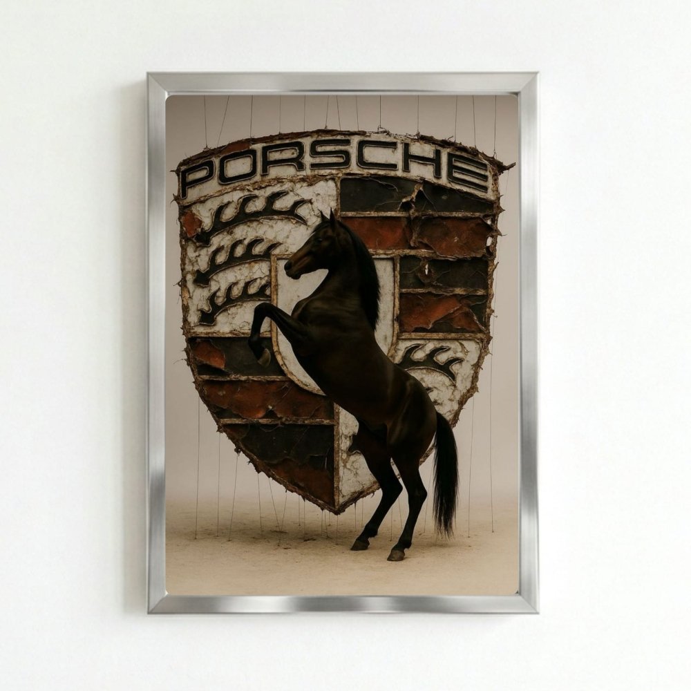 porsche logo poster - Vibes Districtporsche logo poster SilverVibes District