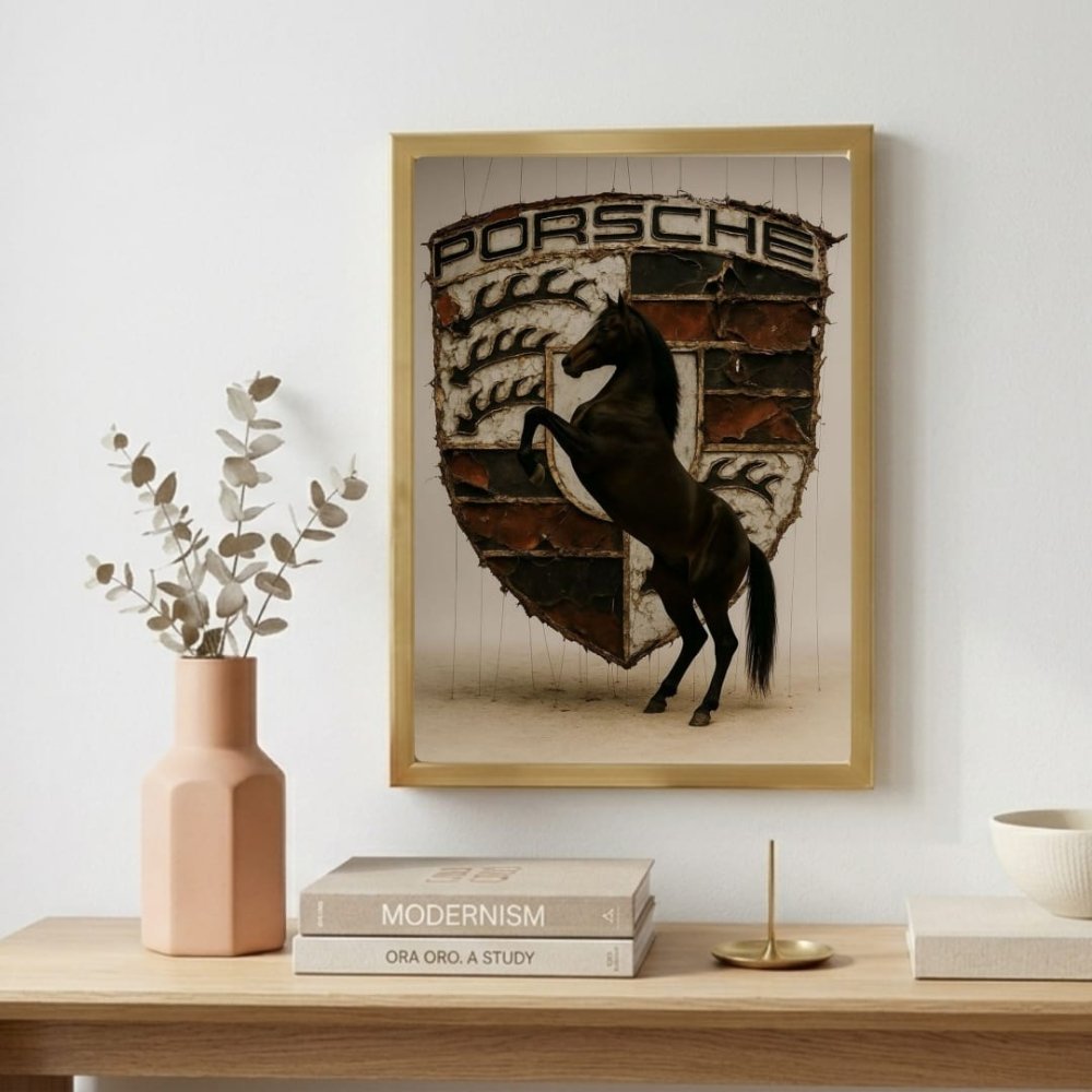 porsche logo poster - Vibes Districtporsche logo poster GoldVibes District