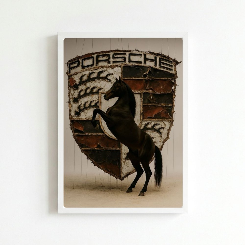 porsche logo poster - Vibes Districtporsche logo poster BiancoVibes District