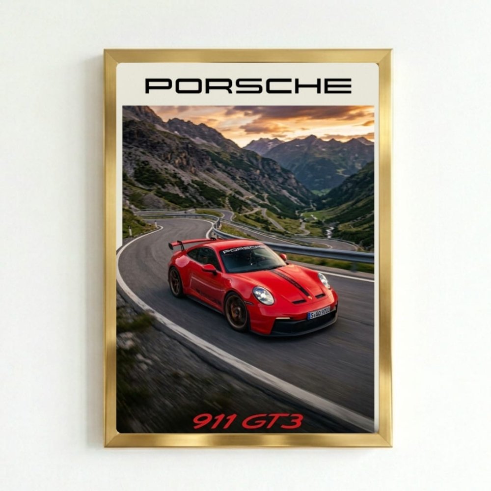 porsche poster - Vibes Districtporsche poster GoldVibes District