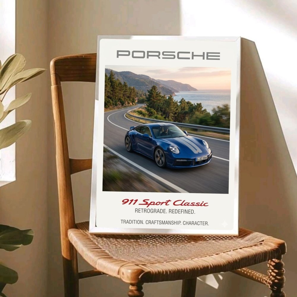 porsche poster - Vibes Districtporsche poster SilverVibes District