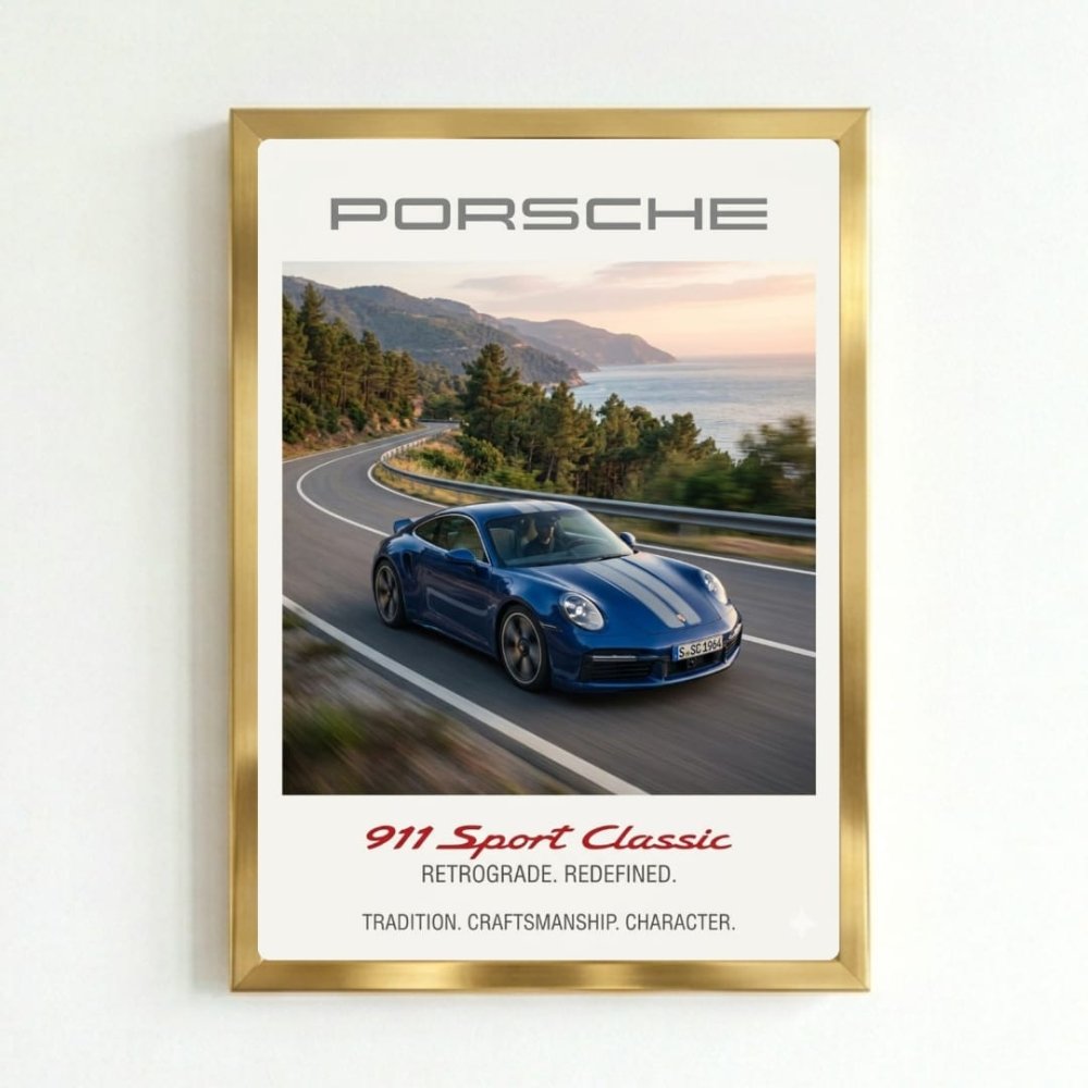 porsche poster - Vibes Districtporsche poster GoldVibes District
