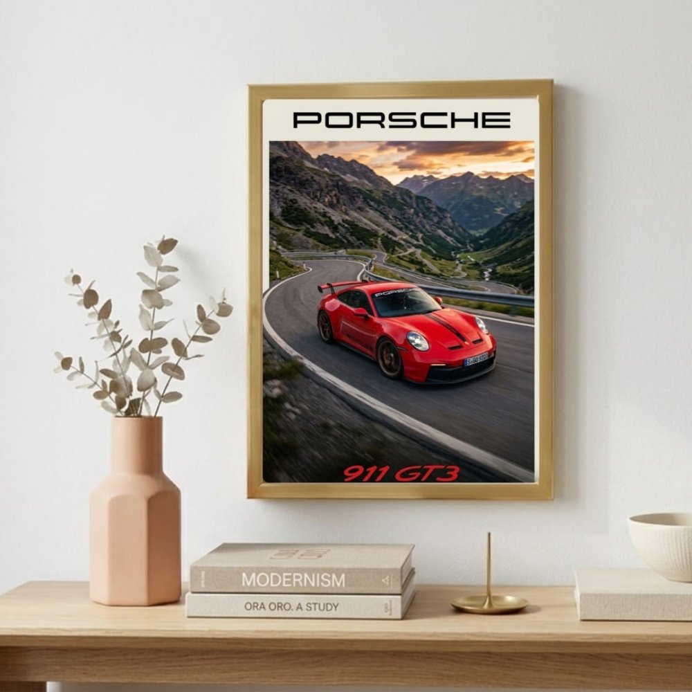 porsche poster - Vibes Districtporsche poster GoldVibes District