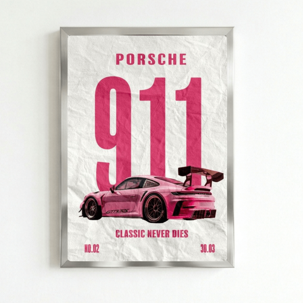 porsche poster - Vibes Districtporsche poster SilverVibes District