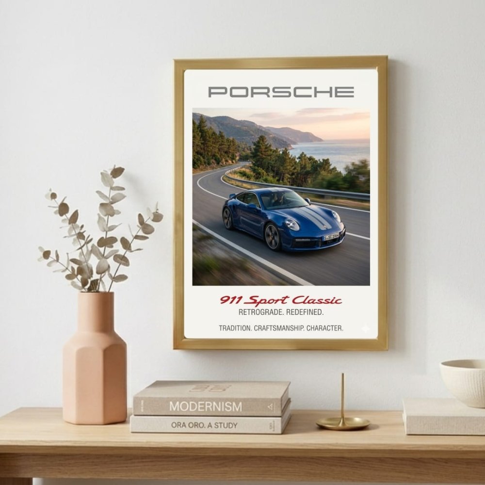 porsche poster - Vibes Districtporsche poster SilverVibes District