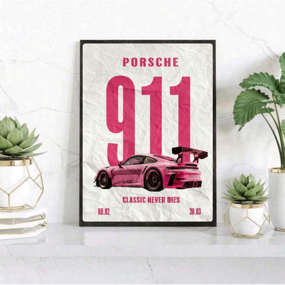 porsche poster - Vibes Districtporsche poster GoldVibes District