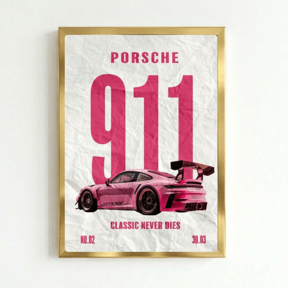 porsche poster - Vibes Districtporsche poster GoldVibes District