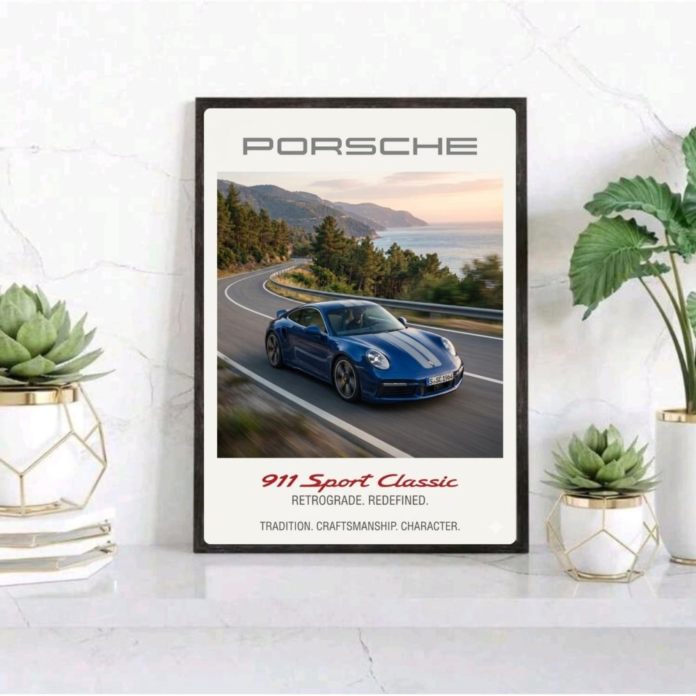porsche poster - Vibes Districtporsche poster SilverVibes District