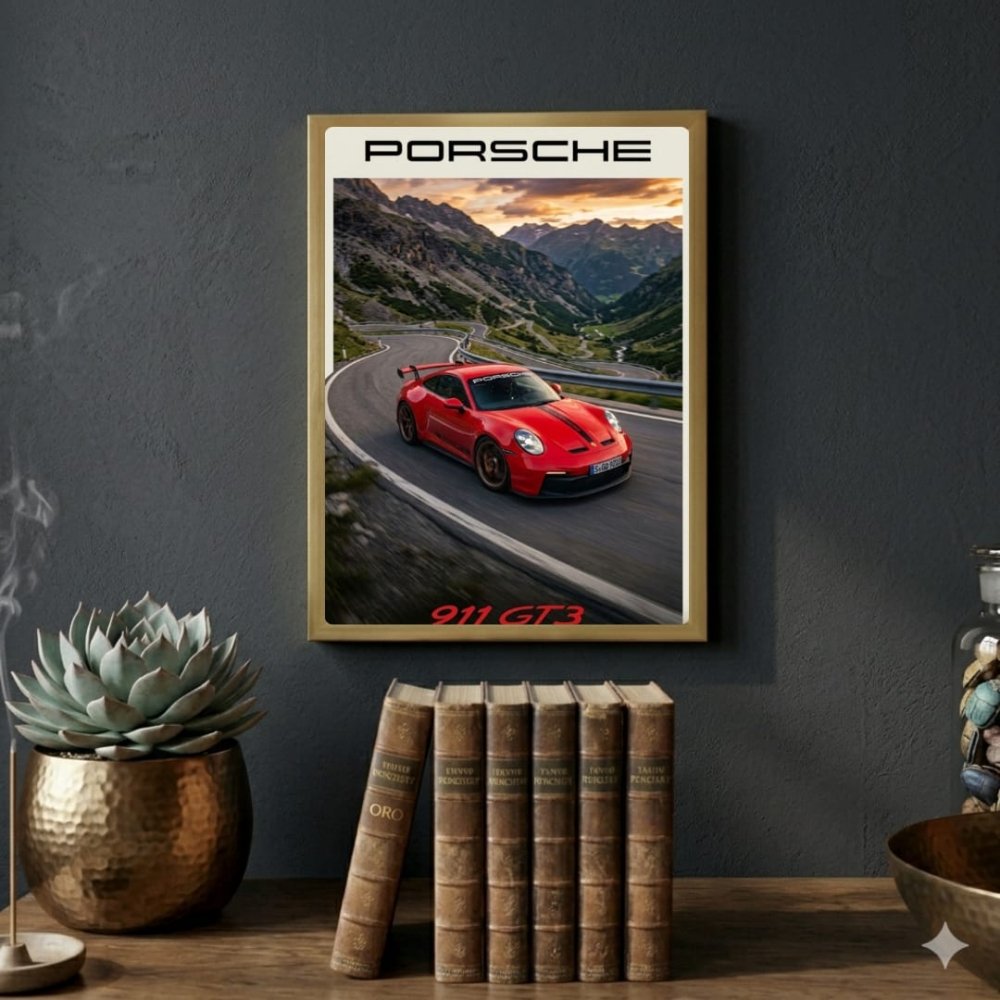 porsche poster - Vibes Districtporsche poster GoldVibes District
