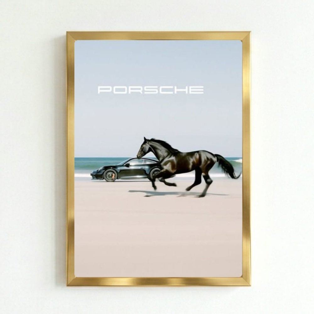 porsche poster - Vibes Districtporsche poster GoldVibes District