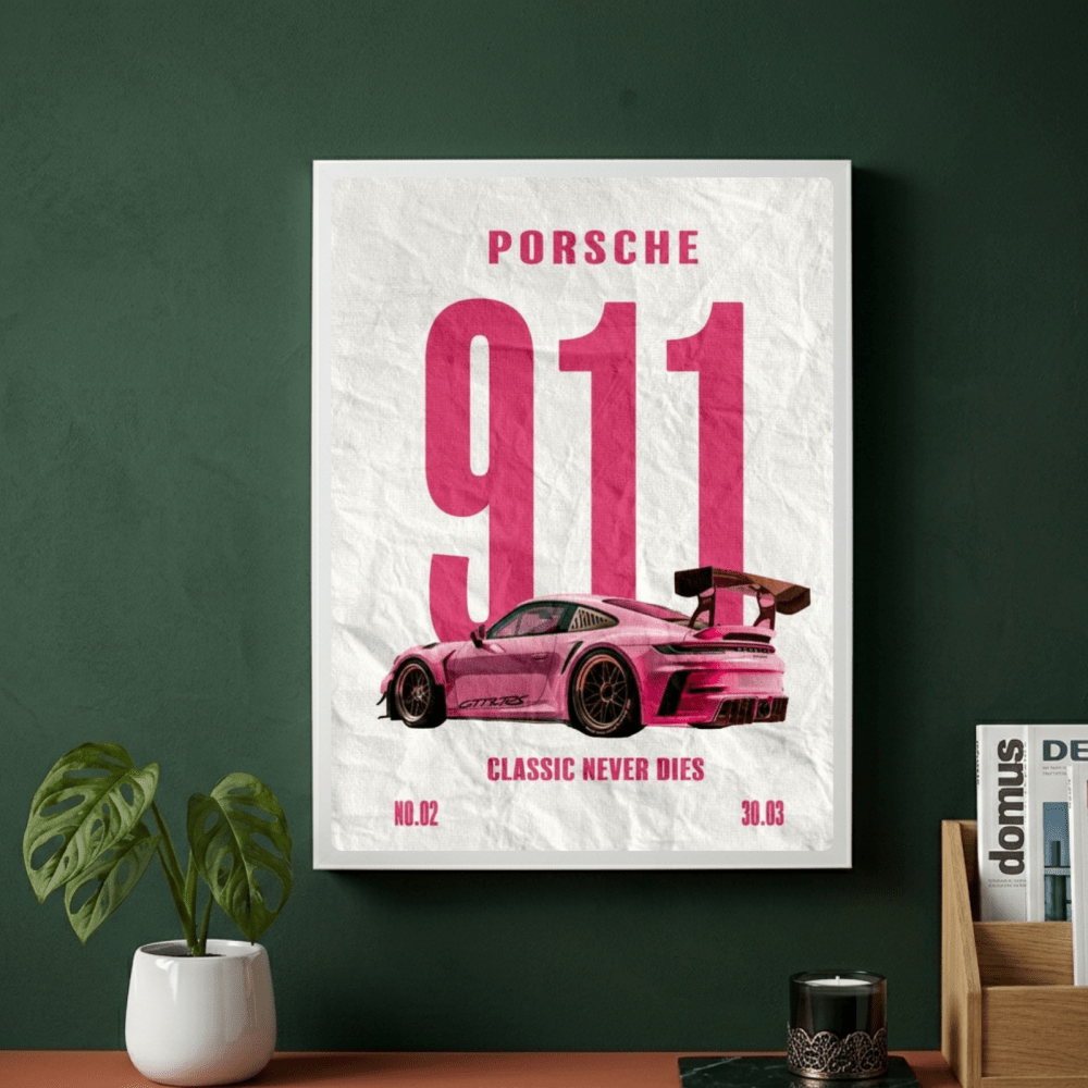 porsche poster - Vibes Districtporsche poster GoldVibes District
