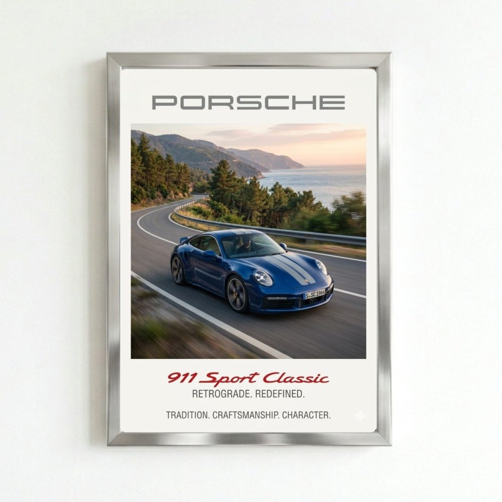 porsche poster - Vibes Districtporsche poster SilverVibes District