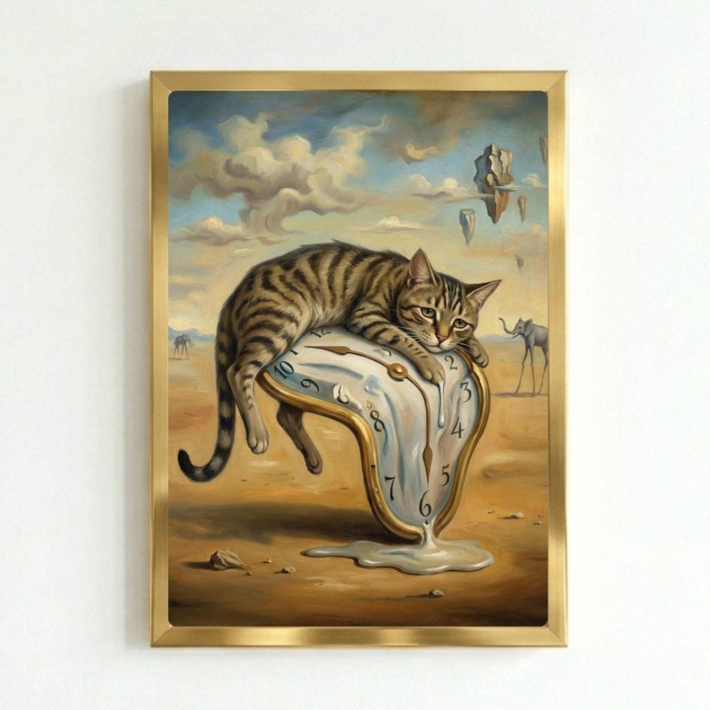 poster dalì gatto - Vibes Districtposter dalì gatto poster GoldVibes District