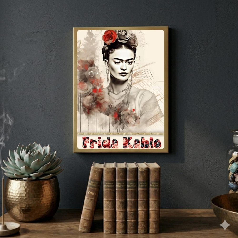 poster frida kahlo - Vibes Districtposter frida kahlo poster GoldVibes District