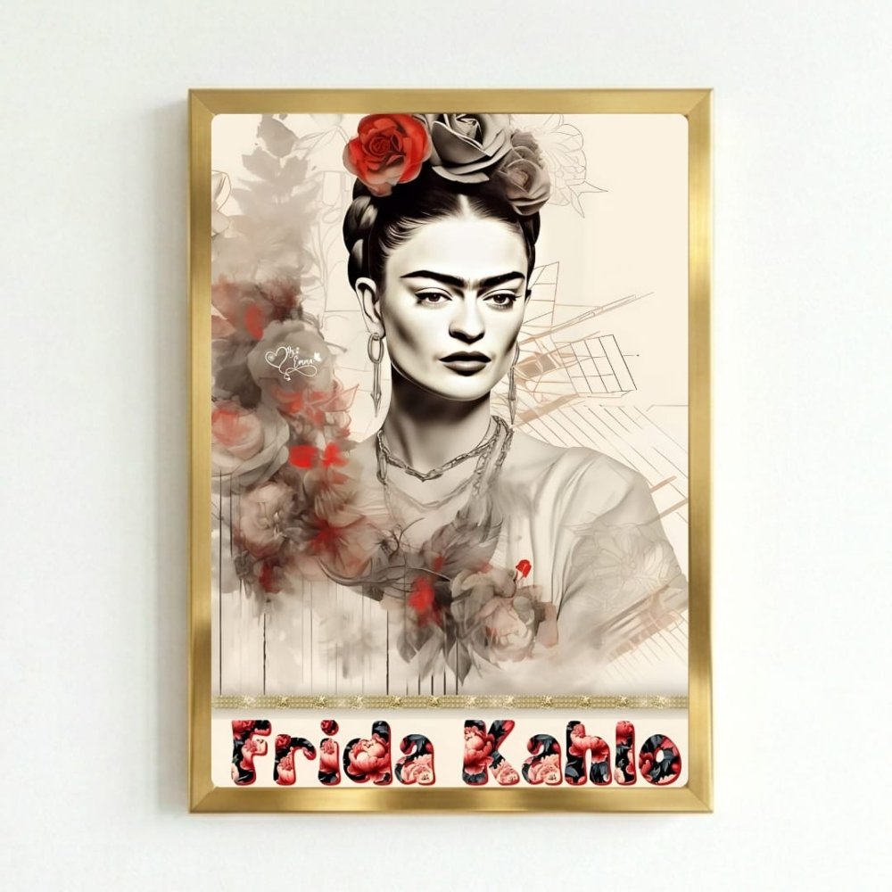 poster frida kahlo - Vibes Districtposter frida kahlo poster GoldVibes District