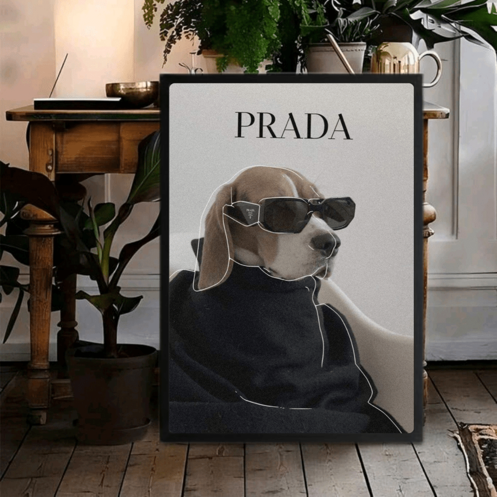 poster luxury brand dog - Vibes Districtposter luxury brand dog poster NeroVibes District