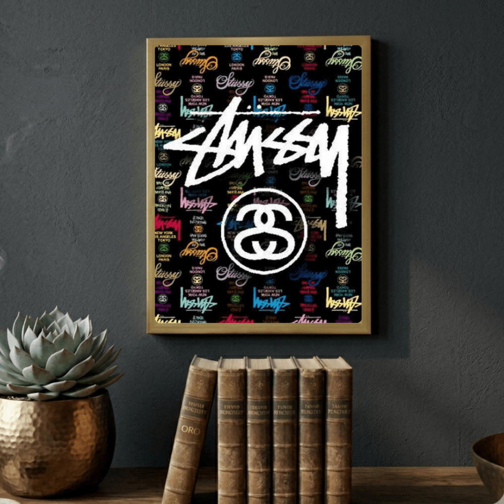 poster stussy - Vibes Districtposter stussy poster GoldVibes District