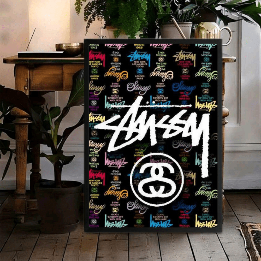 poster stussy - Vibes Districtposter stussy poster GoldVibes District