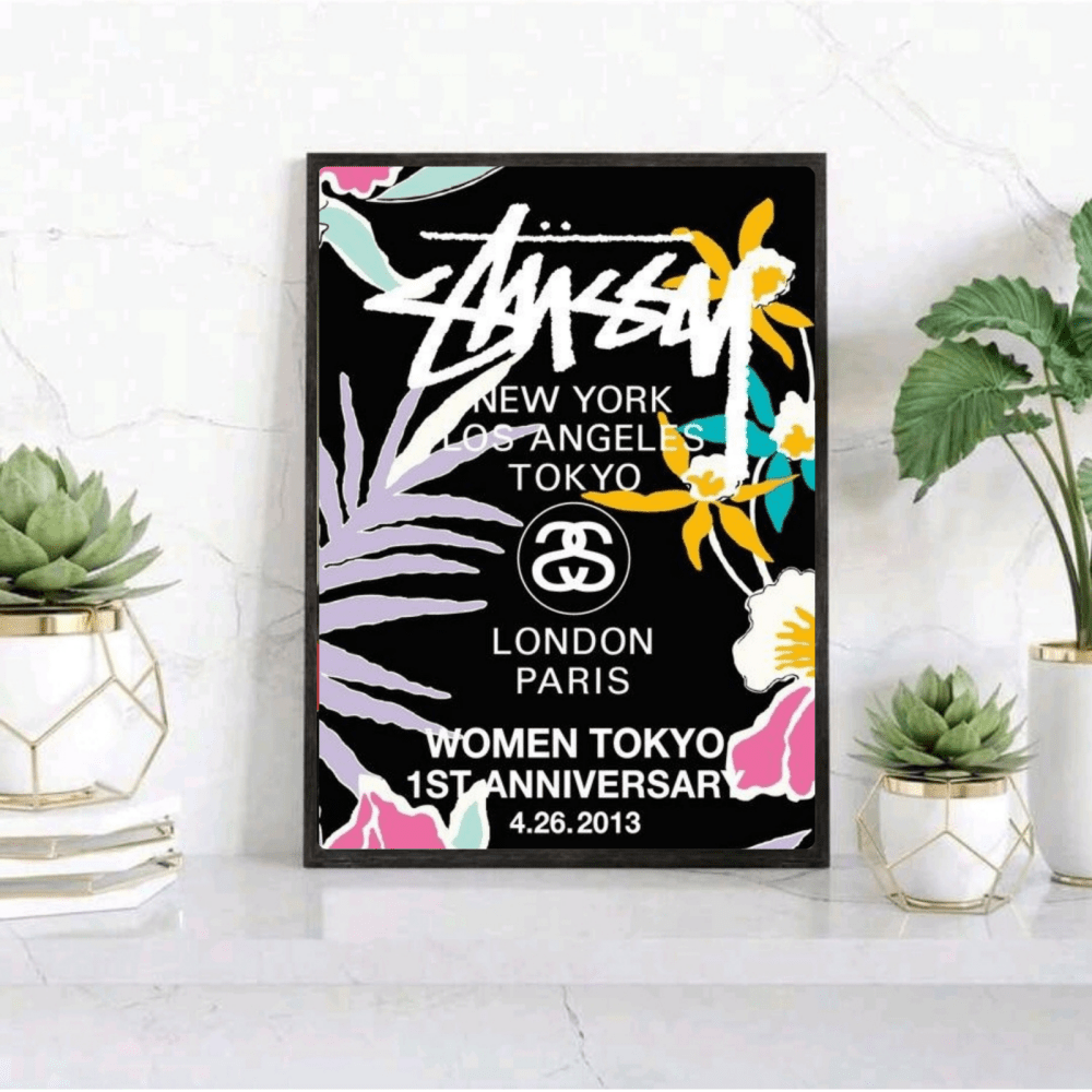 poster stussy - Vibes Districtposter stussy poster GoldVibes District