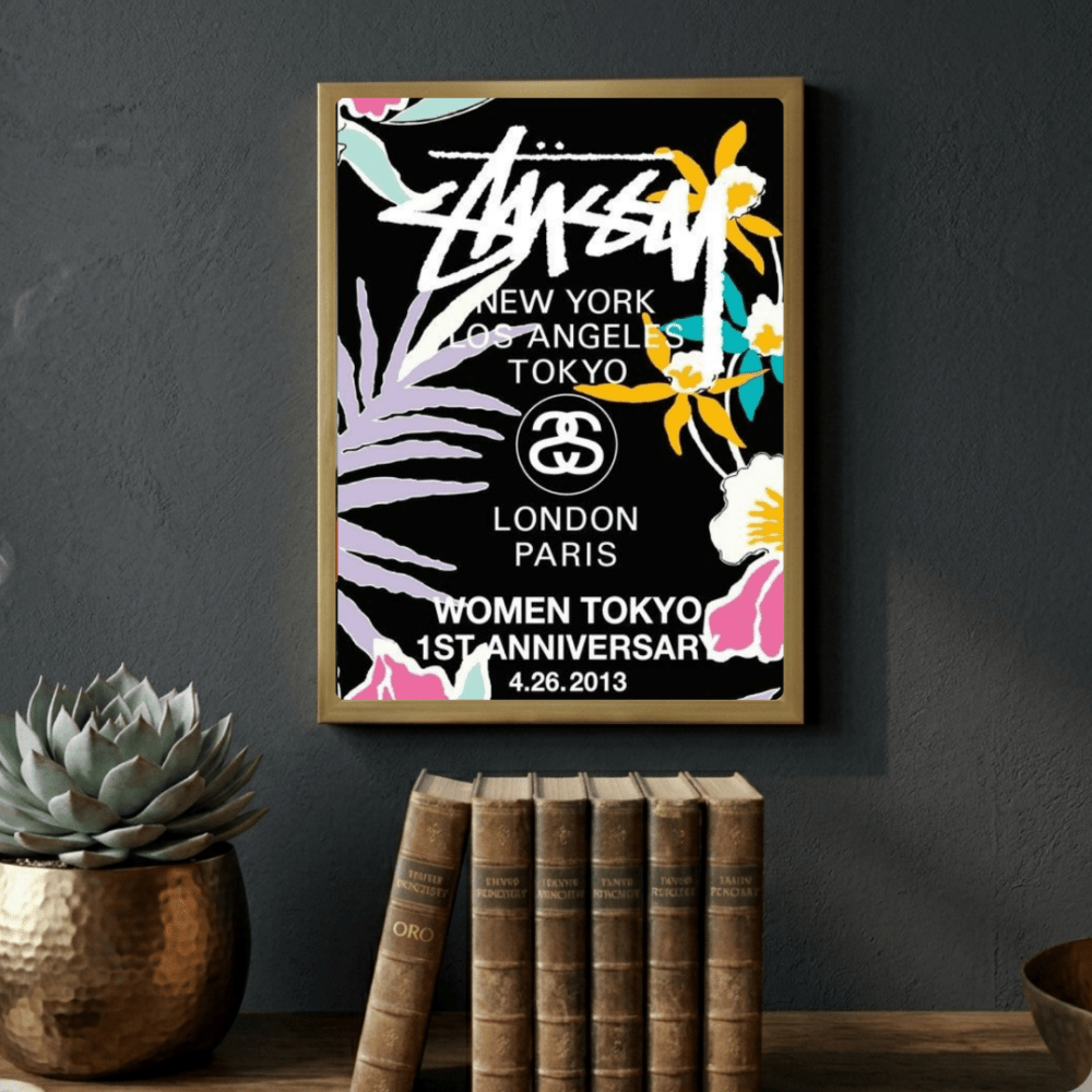 poster stussy - Vibes Districtposter stussy poster GoldVibes District