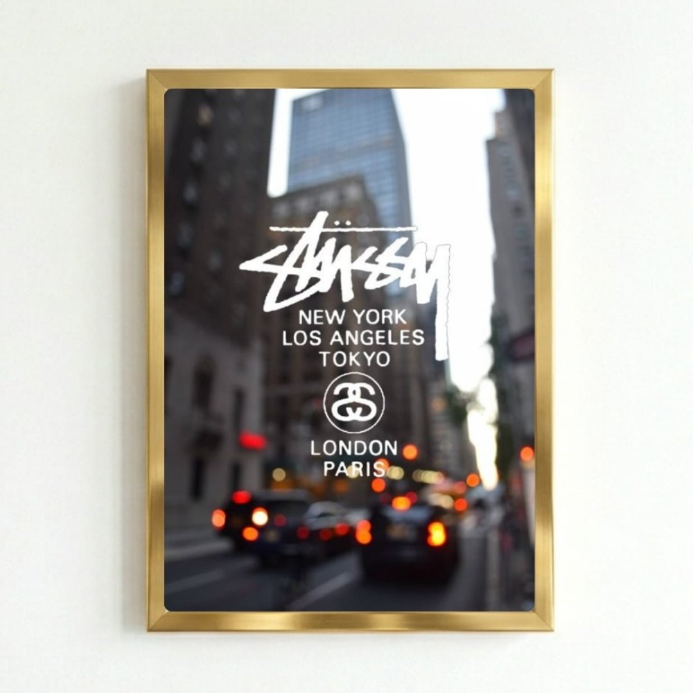 poster stussy - Vibes Districtposter stussy poster GoldVibes District