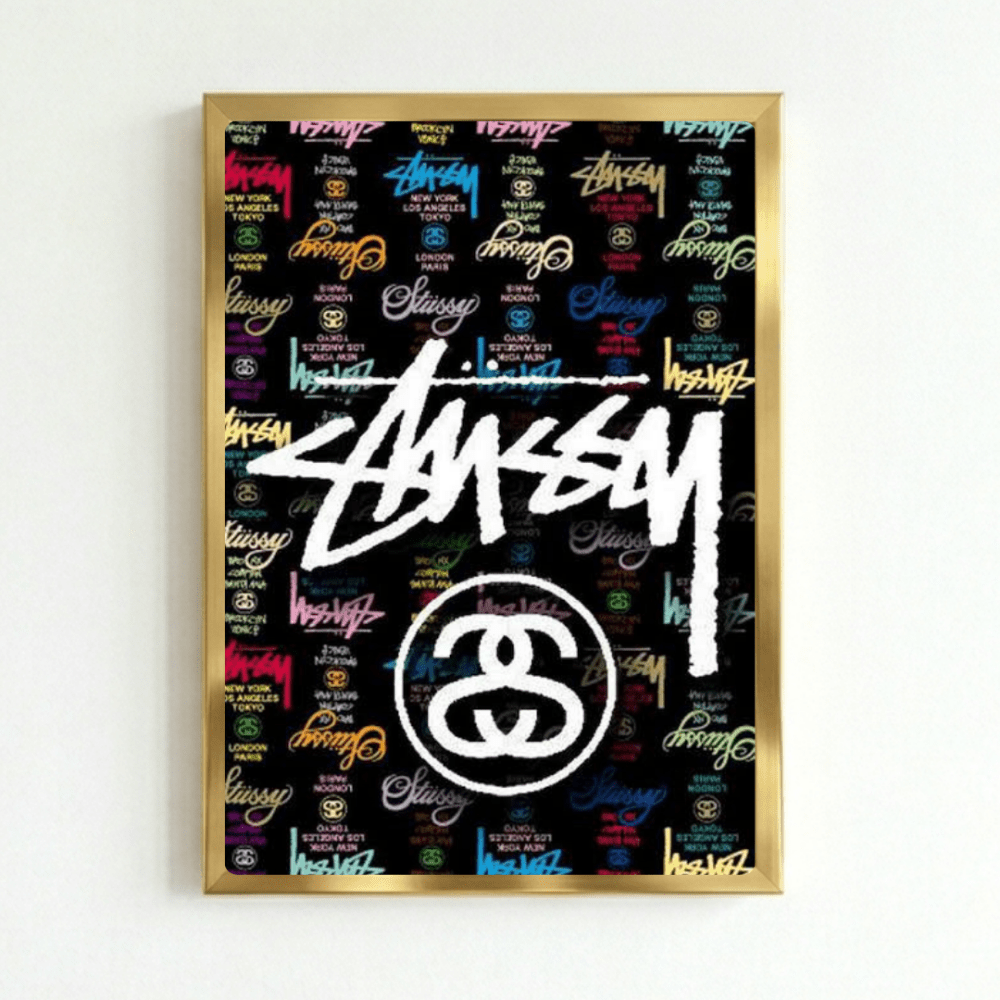 poster stussy - Vibes Districtposter stussy poster GoldVibes District